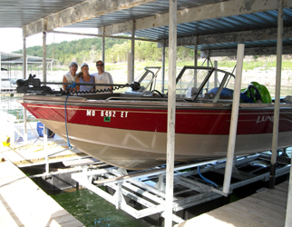 When it is bolted in and tested, we take a picture of you and your new Boat Lift