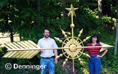 10 Foot Metropolitan Arrow in 23k Gold leaf by Al Denninger